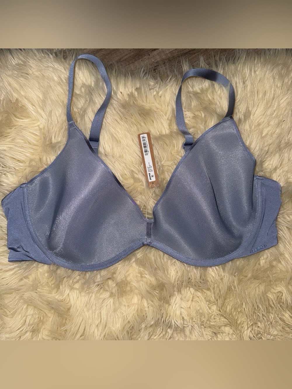 SKIMS Shimmer Light Blue Underwire Bra